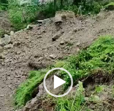 Maltempo, frana nell’entroterra di Rimini: isolata Villa di Fragheto