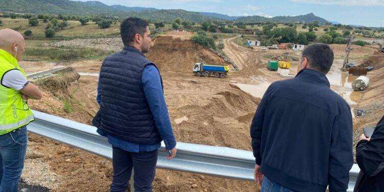 Maltempo, sopralluogo dell’Assessore Saiu al ponte di Oloè e alla foce del Cedrino