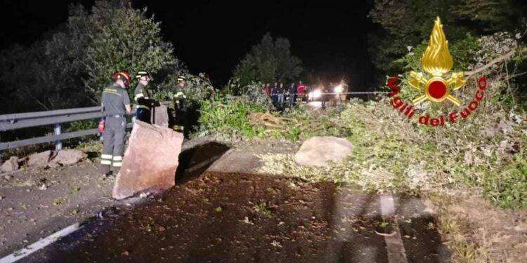 Frana vicino a Busachi, chiuso tratto S.P.11