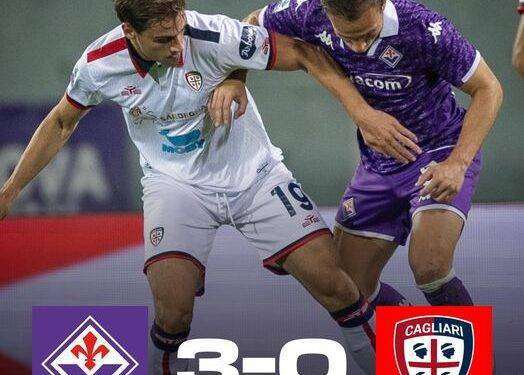 Calcio, Cagliari disastroso perde tre a zero contro la Fiorentina