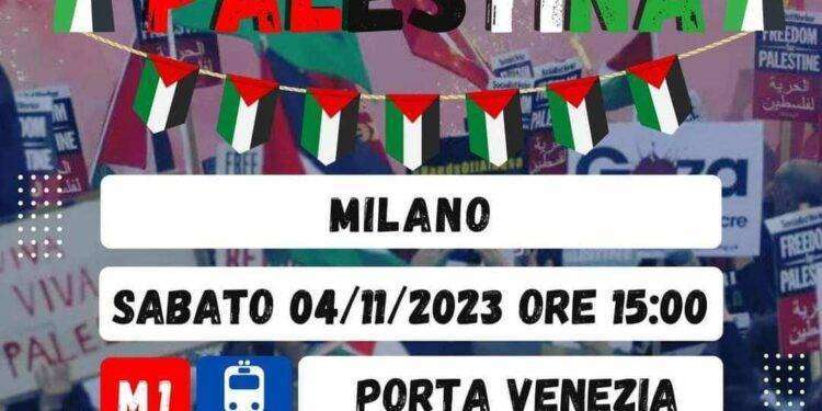 Milano scende di nuovo in piazza per la Palestina
