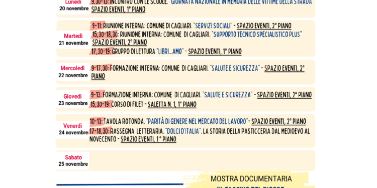 Appuntamenti alla MEM nella settimana dal 20 al 26 novembre 2023