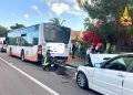 Tamponamento tra auto e pullman: un ferito a Flumini di Quartu