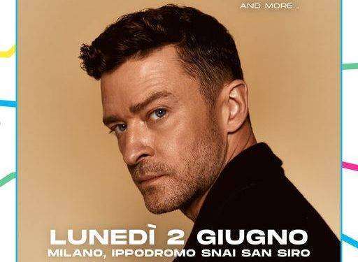 Justin Timberlake il 2 giugno 2025 in concerto a Milano