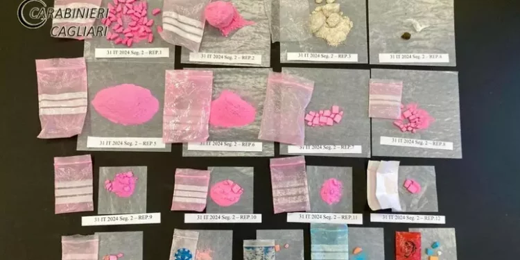 Primo sequestro di ‘cocaina rosa’ a Cagliari, un arresto