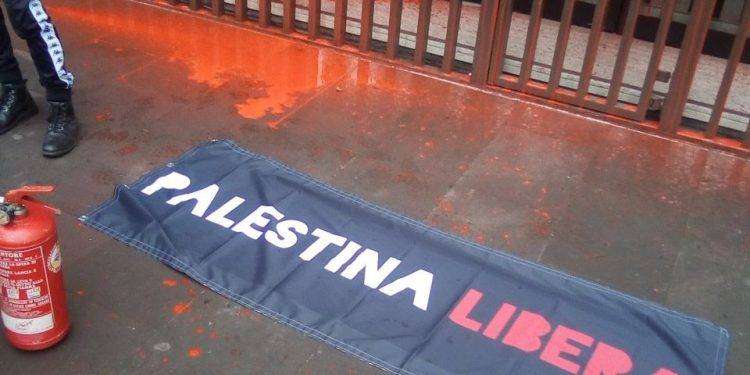 Palestina libera; Roma, sangue sulla sede della Leonardo s.p.a.