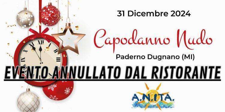 Annullato Capodanno Nudo 2024, appuntamento di A.N.ITA. a Paderno Dugnano