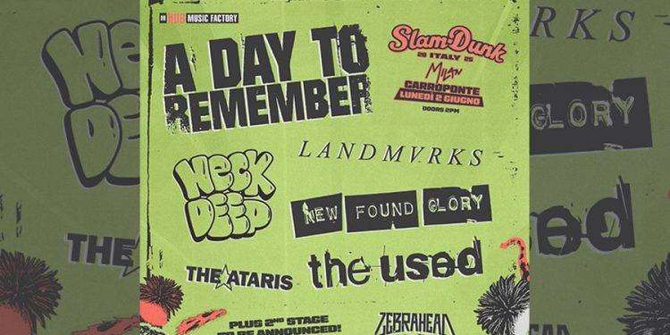 Slam Dunk Festival ritorna a giugno 2025 con A Day To Remember, New Found Glory, The Ataris e molti altri