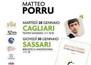 Martedì 28 gennaio a Cagliari, la prima presentazione del nuovo romanzo di Matteo Porru