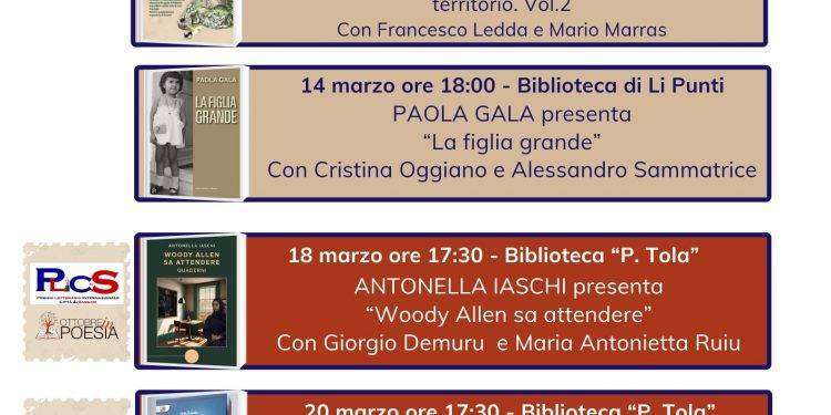 Sassari, a marzo quattro appuntamenti con l’autore nelle biblioteche comunali