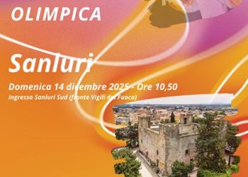 A Sanluri il passaggio della Fiamma Olimpica di Milano Cortina 2026